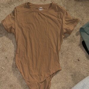 SKIMS Brown Short Sleeve Bodysuit